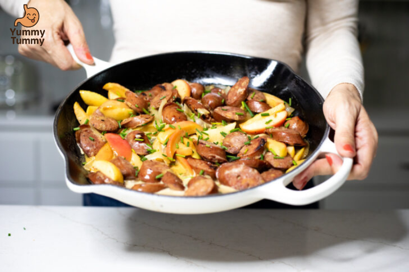 Delicious Apple Chicken Sausage Skillet 2 Delicious Apple Chicken Sausage Skillet