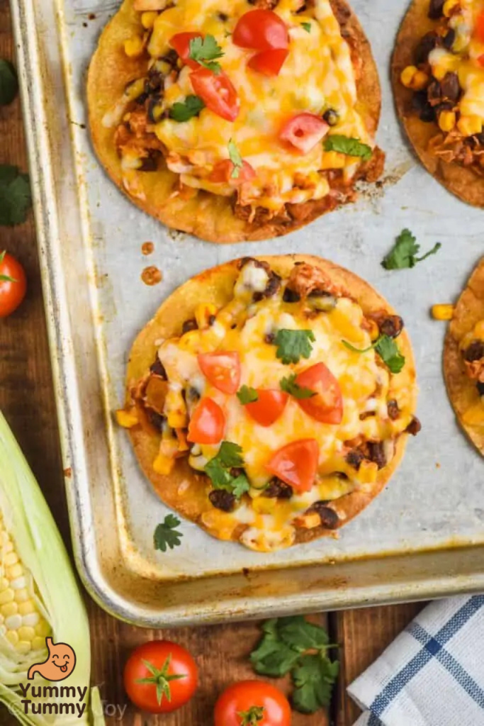 Easy Chicken Tostadas 4 Easy Chicken Tostadas