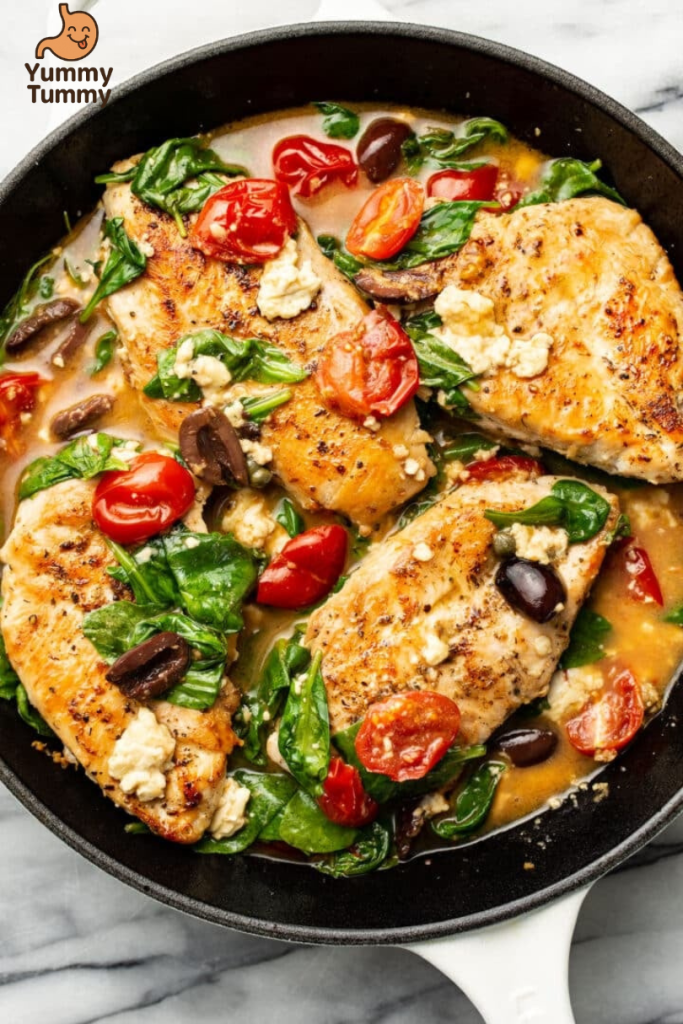 Easy One-Skillet Mediterranean Chicken 2 Mediterranean Chicken