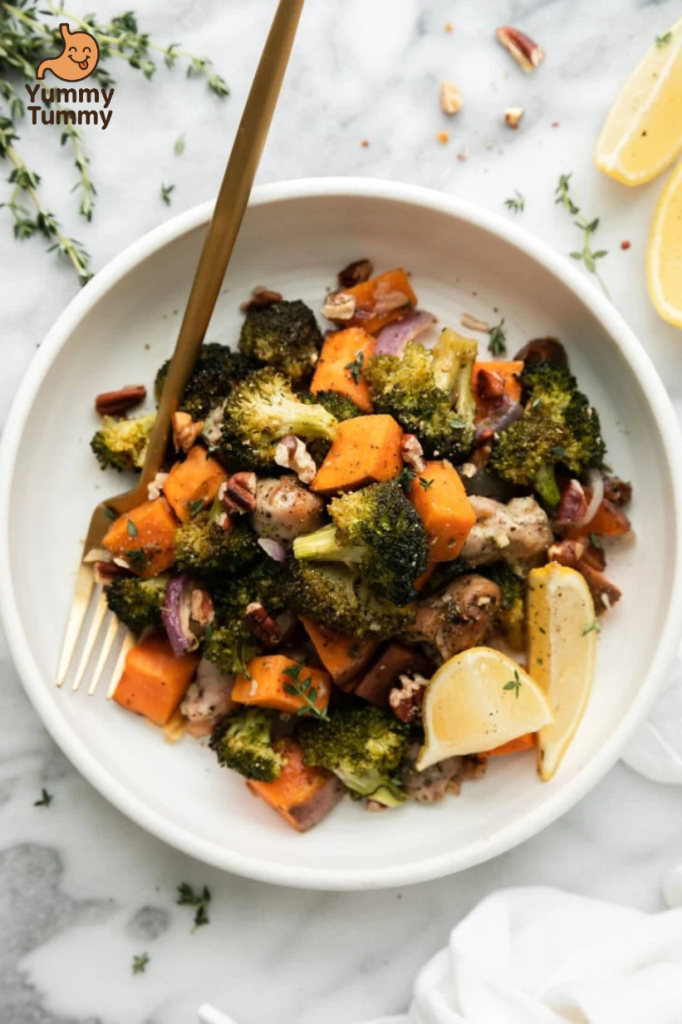 Easy One-Pan Chicken and Sweet Potato Bake with Broccoli 3 Chicken and Sweet Potato