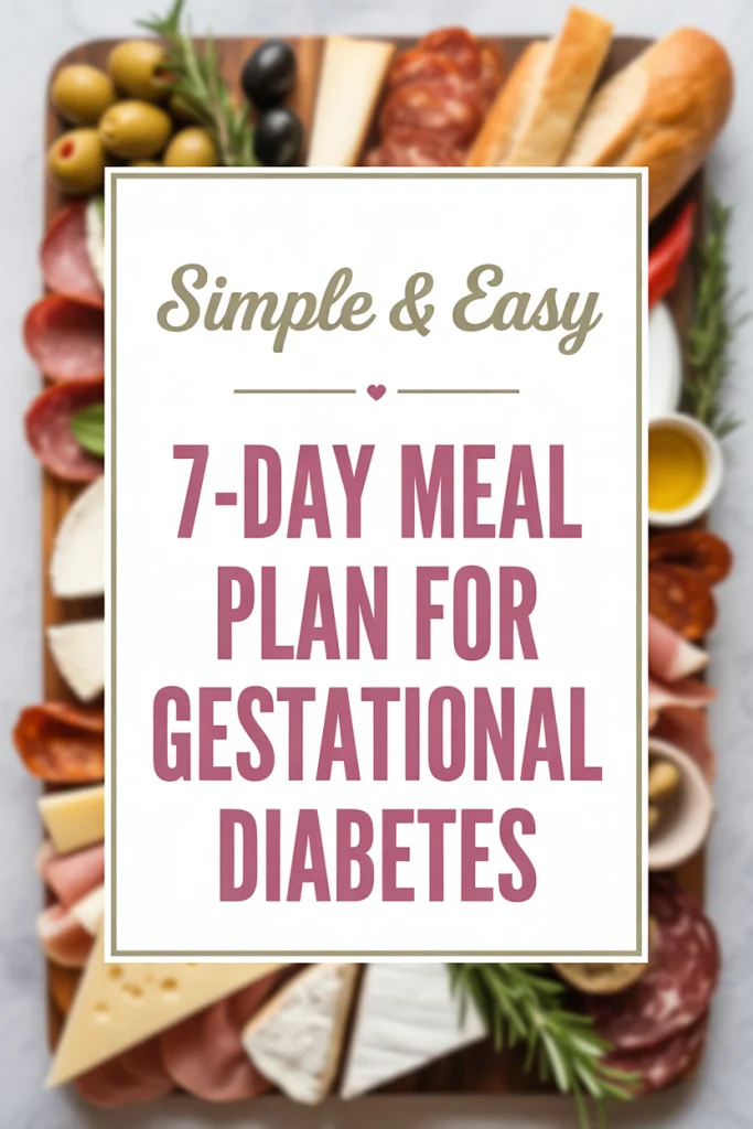 7-Day Meal Plan for Gestational Diabetes 2 7 DAY MEAL PLAN FOR GESTATIONAL DIABETES 1