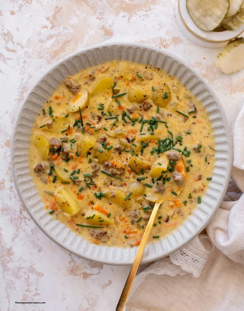 Easy Cheeseburger Soup Recipe | Creamy & Quick One-Pot Meal 2 cheesburger-soup