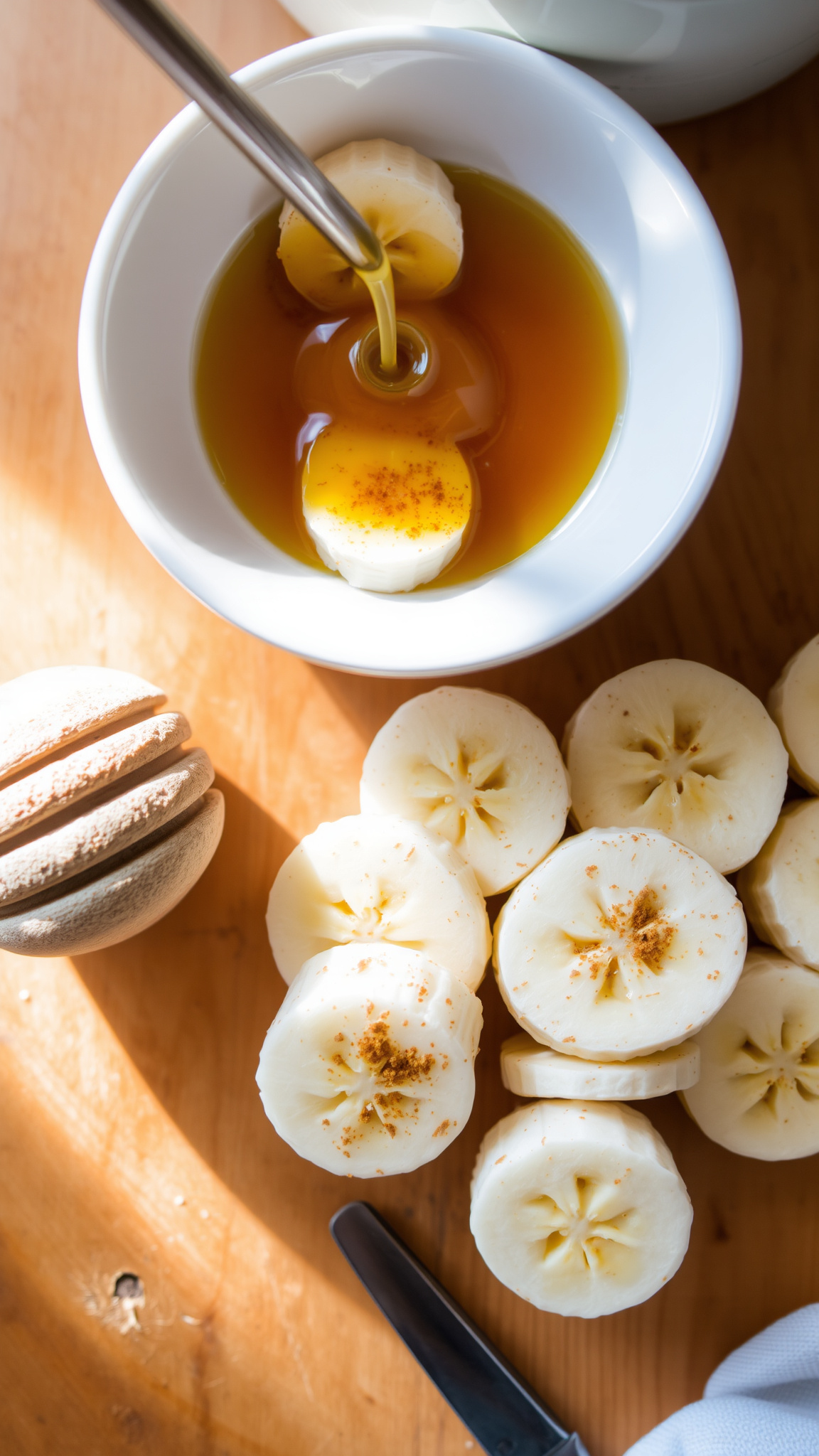 8 Easy Small Snacks for Pregnancy Nausea (That Works for Me!) 4 2. Banana Slices with a Light Honey Drizzle