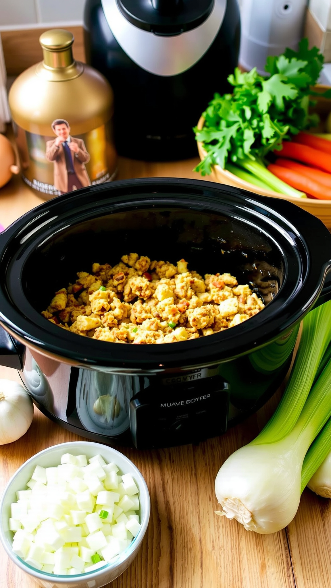 10 Pretty Lazy Thanksgiving Crockpot Recipes Anyone Can Make 5 3. Savory Sausage and Herb Stuffing
