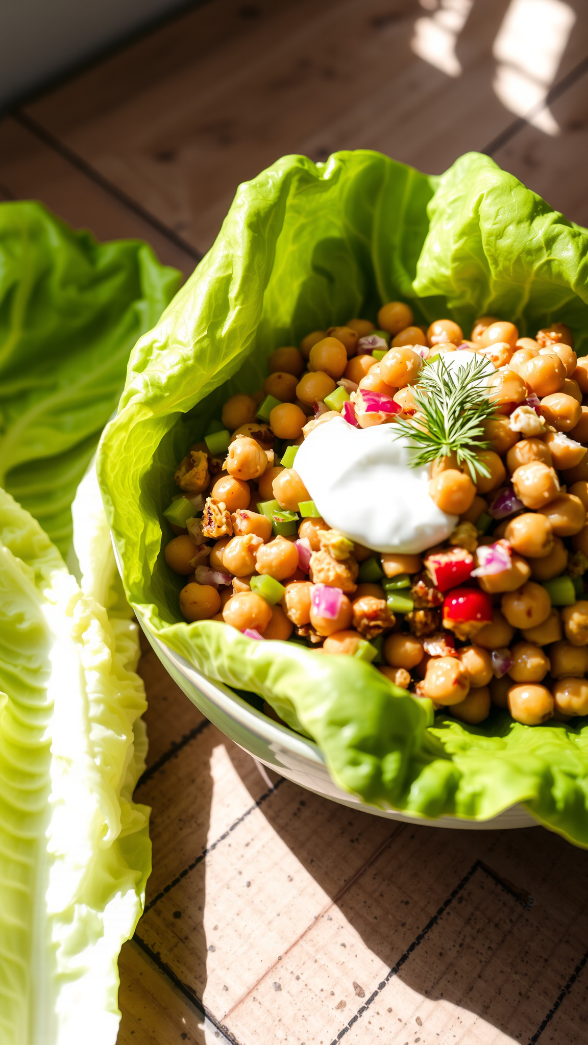 7 Easy On-the-Go Lunch Ideas for Diabetics (Quick, Cold & Work-Friendly) 6 4. Creamy Chickpea Salad Lettuce Cups
