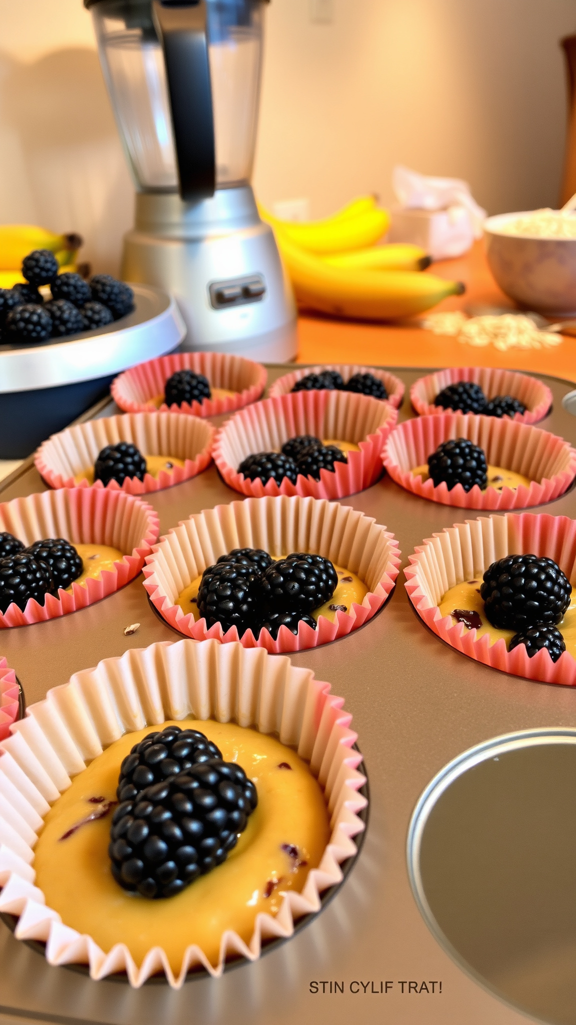 Moist Banana Blackberry Oatmeal Muffins (No Flour, Gluten-Free) 3 Step-by-Step Instructions
