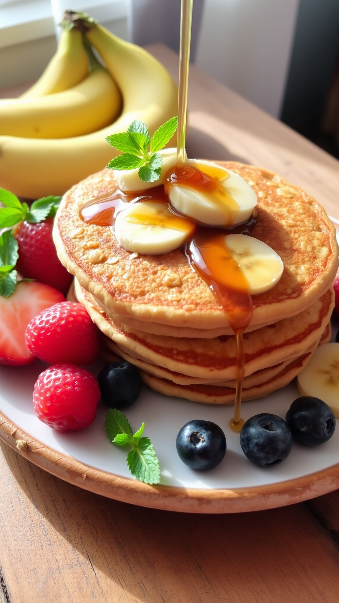 6 Healthy Christmas Breakfast Ideas for Kids 3 1. Santa’s Strawberry & Oat Pancakes