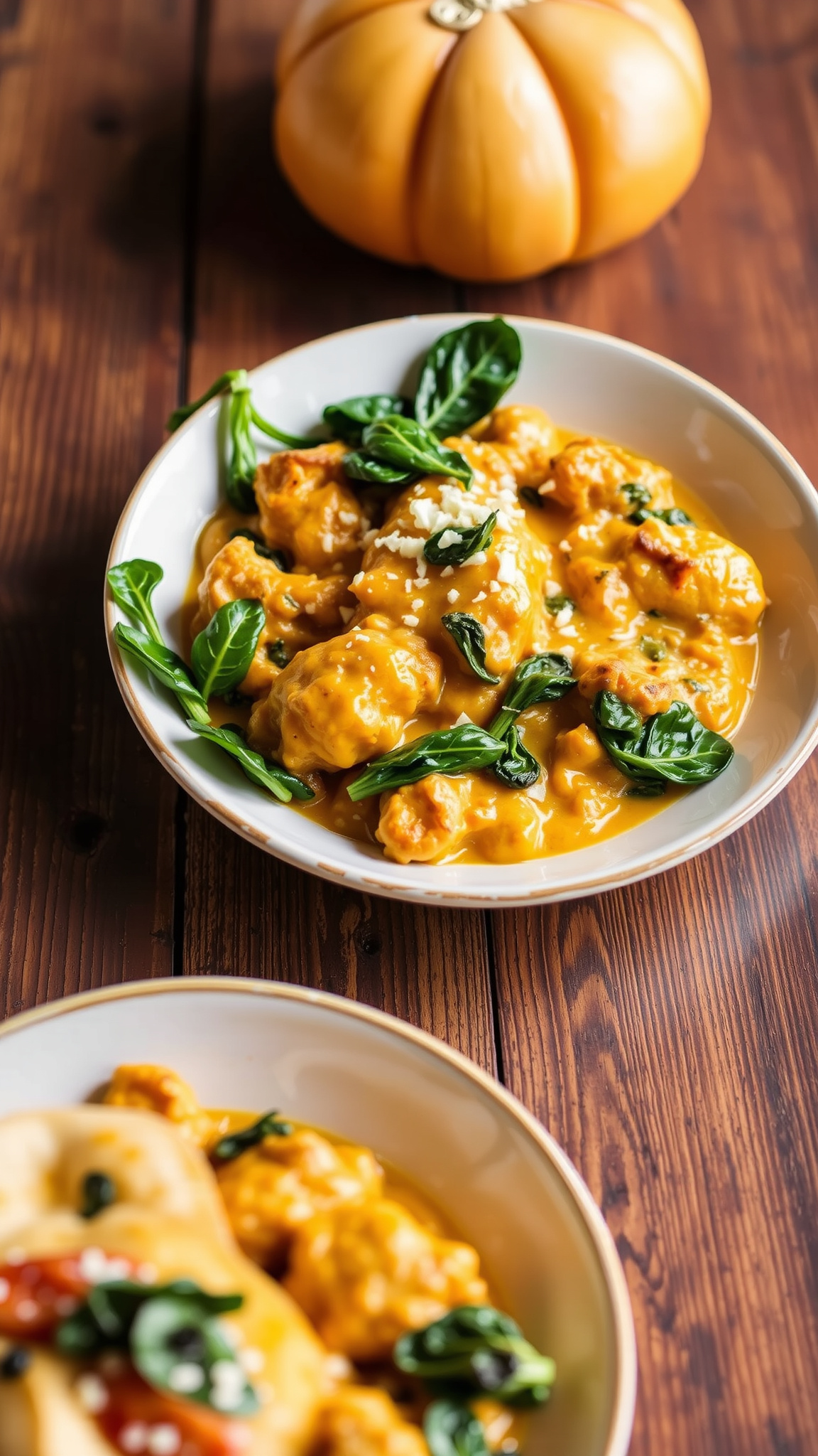 9 Fall High Protein Dinner Ideas for Lazy People 4 2. 15-Minute Pumpkin Turkey Skillet