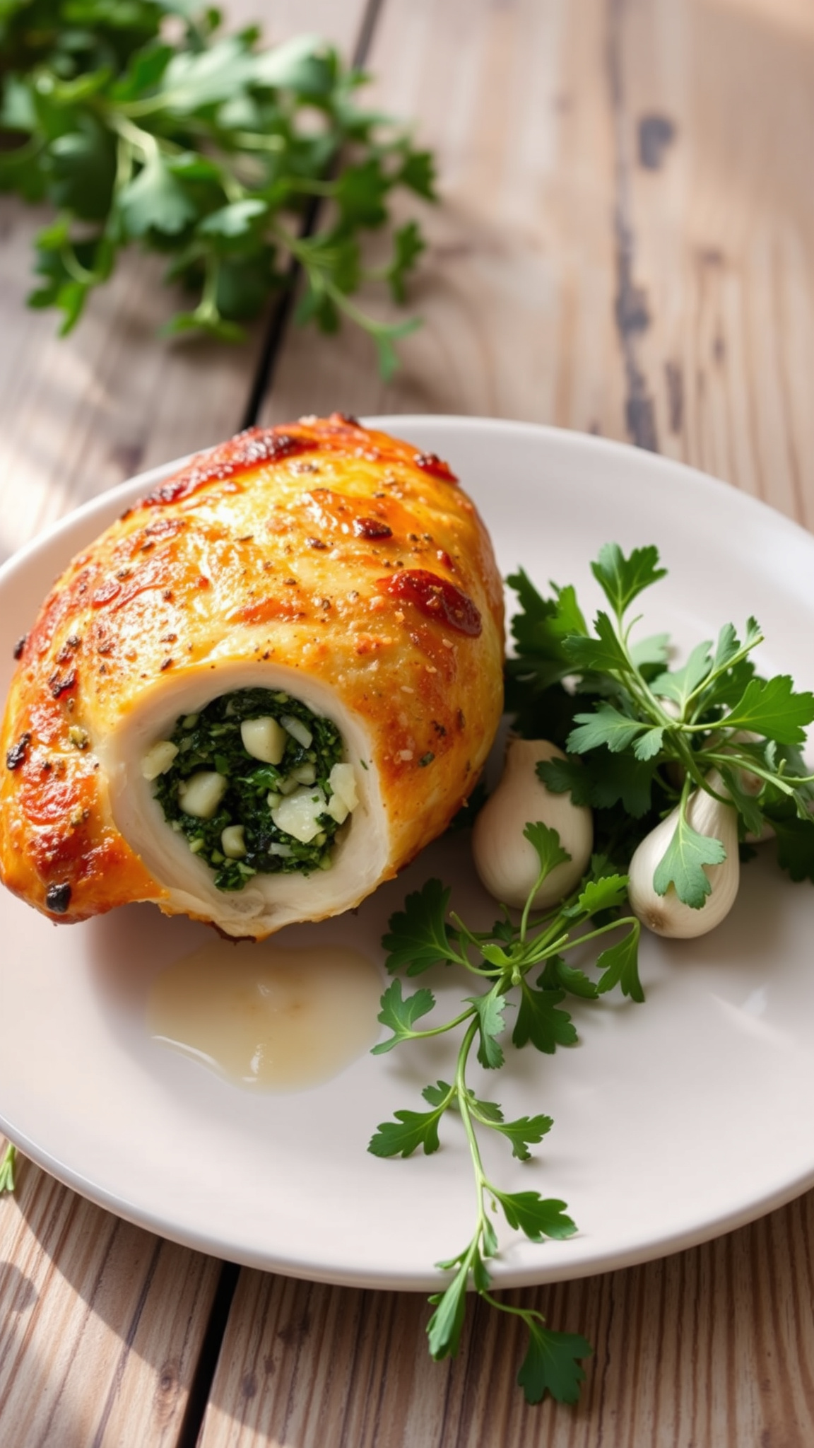7 Heart-Healthy Chicken Recipes to Help Lower Cholesterol 4 2. Garlic and Spinach Stuffed Chicken