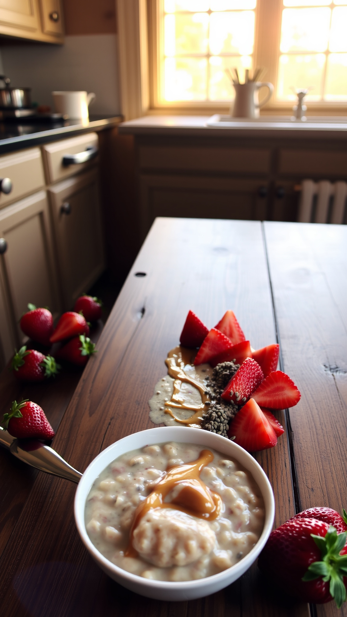 6 Healthy Oats Breakfast Ideas 6 4. Creamy Peanut Butter and Jelly Stovetop Porridge