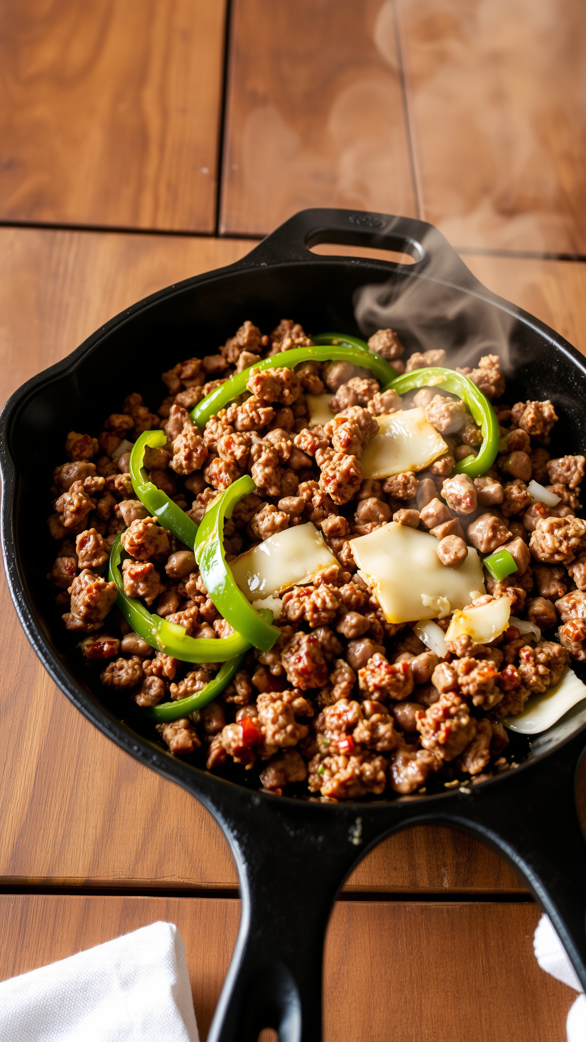 7 Low Carb Ground Beef Recipes That Actually Taste Good 5 4. Creamy Philly Cheesesteak Skillet