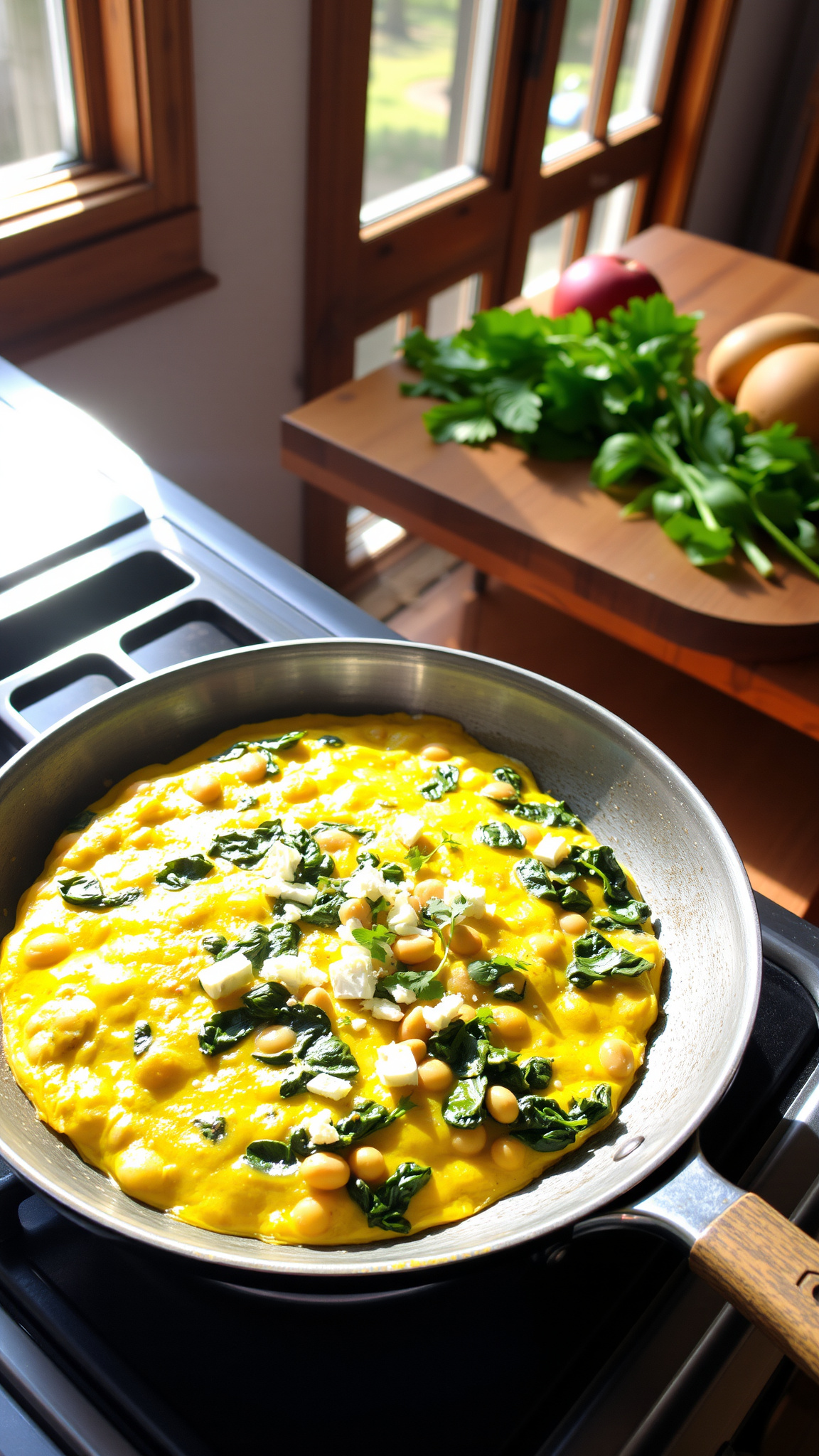 10 High Protein High Fiber Breakfast Recipes 6 4. Spinach and Feta Egg White Omelet with White Beans