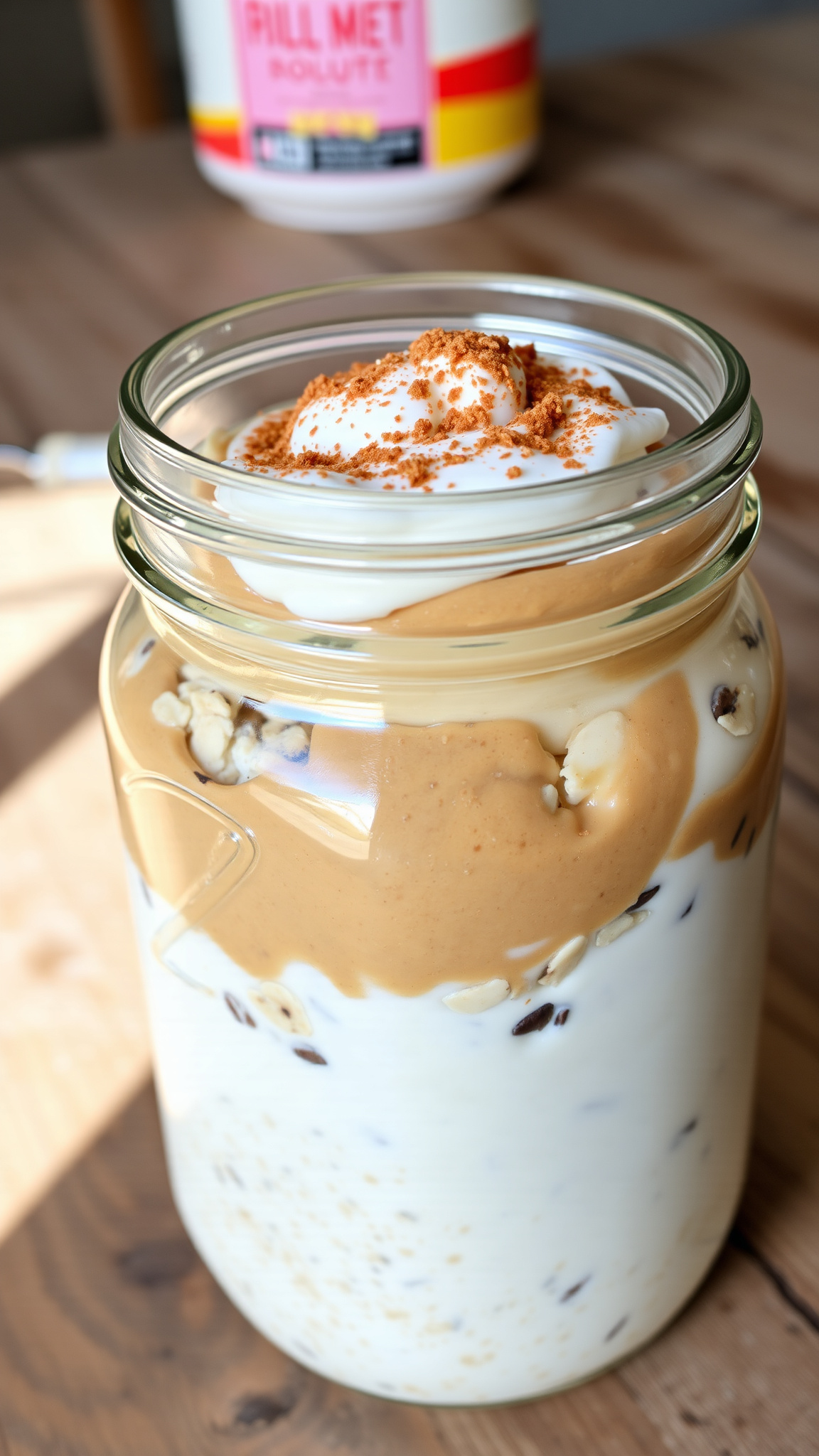 10 High Protein High Fiber Breakfast Recipes 7 5. Overnight Oats with Peanut Butter and Flax