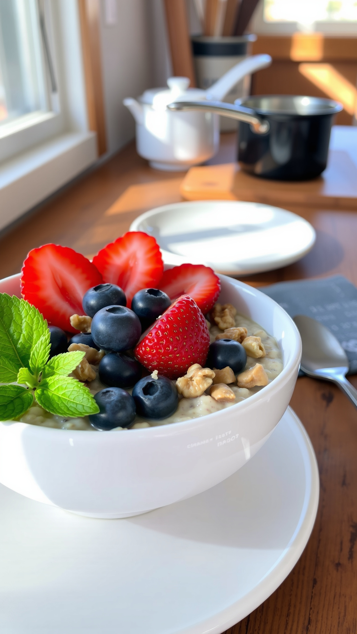 7 days healthy low cholesterol Breakfast ideas 3 Day 1: Creamy Berry & Walnut Steel-Cut Oats