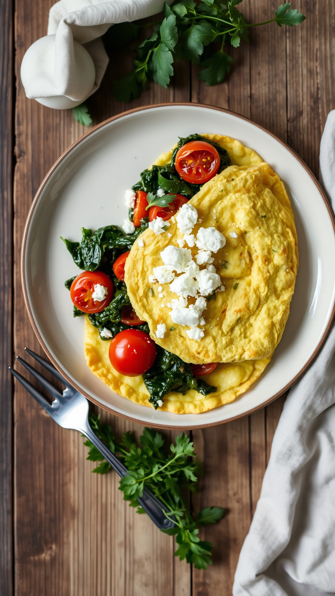 7 days Low-Calorie Breakfasts That Don’t Taste Like Diet Food 4 Day 2: Spinach and Feta Egg White Omelet