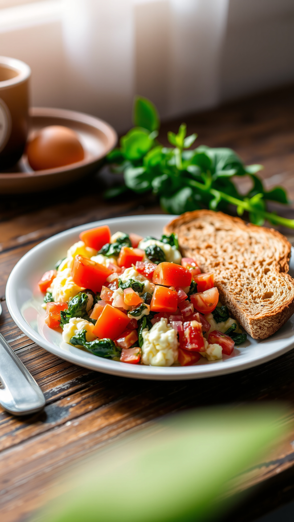 7 days healthy low cholesterol Breakfast ideas 5 Day 3: Spinach and Egg White Scramble