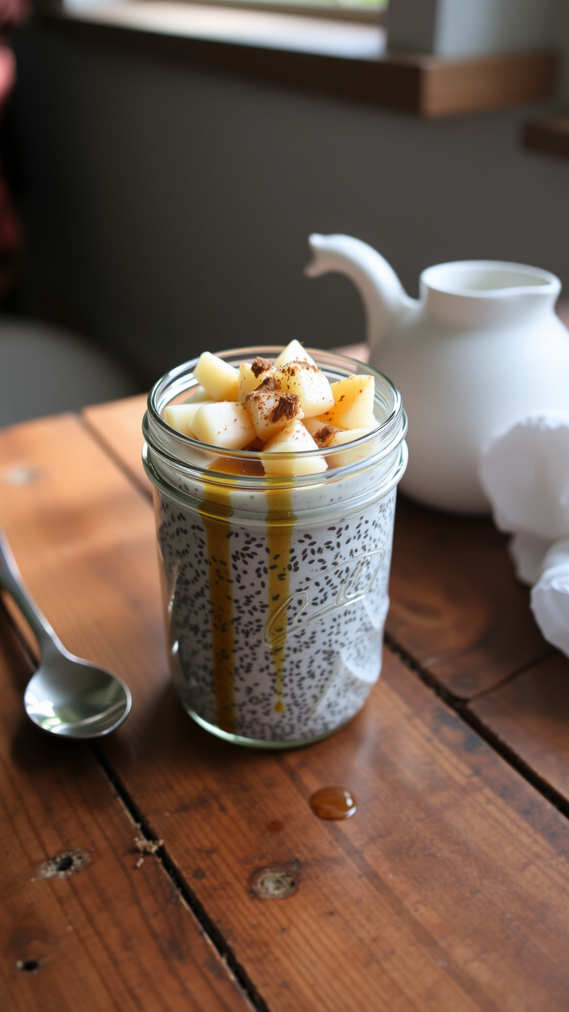 7 days healthy low cholesterol Breakfast ideas 6 Day 4: Apple Cinnamon Overnight Chia Pudding