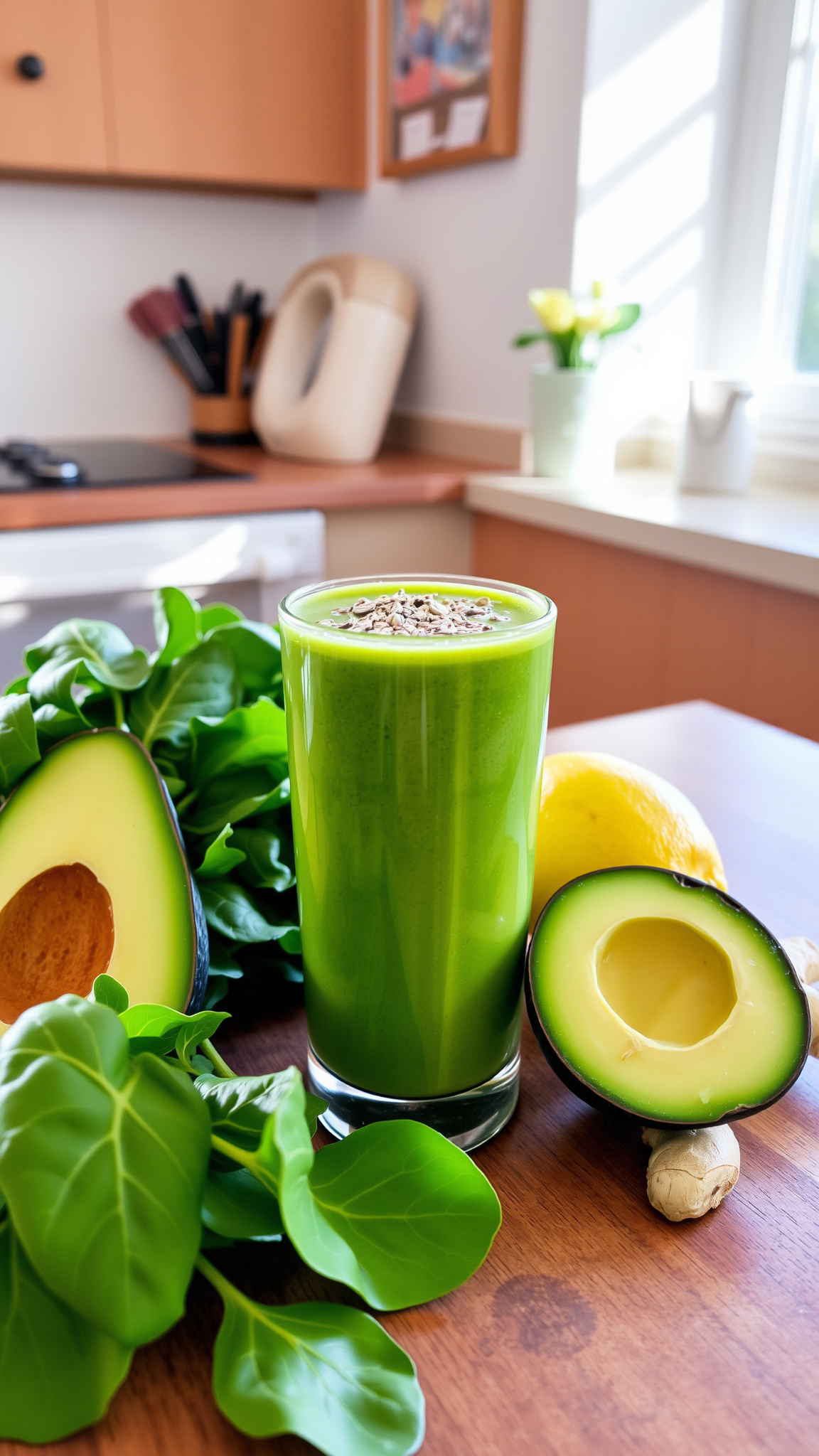 7 Low Carb Smoothie Recipes That Actually Taste Good 4 2. Creamy Avocado Green Machine