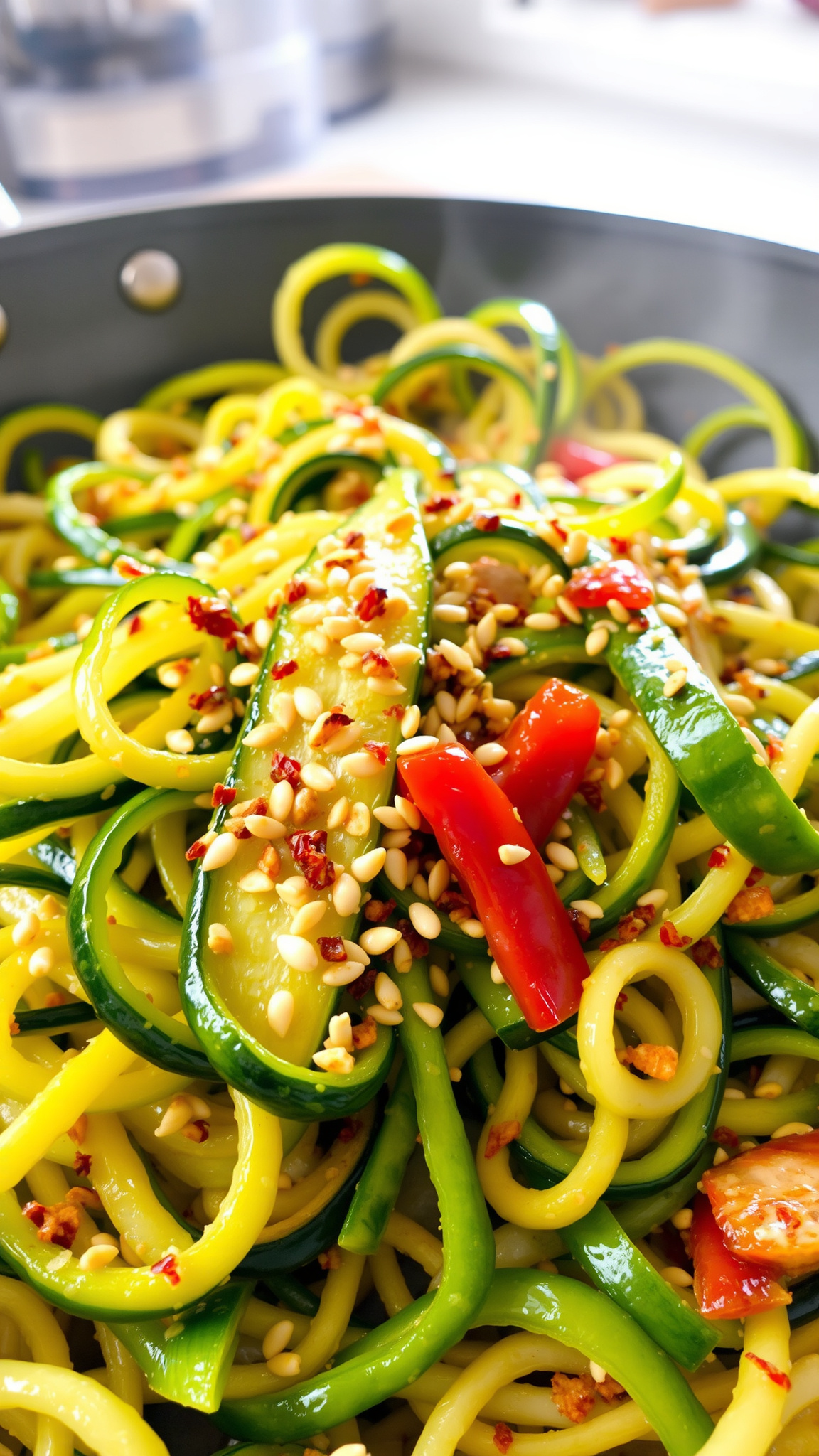 7 Delicious Low Carb Vegetable Recipes That Won't Leave You Hungry 4 2. Zucchini Noodle Stir-Fry with Sesame
