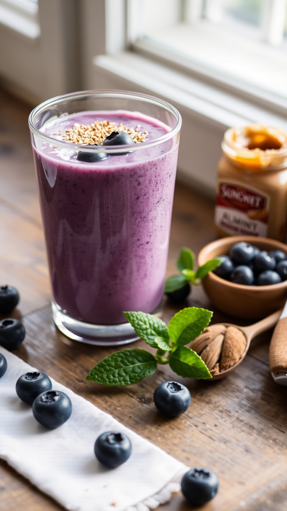 7 Low Carb Smoothie Recipes That Actually Taste Good 6 4. Blueberry Almond Flax Breeze