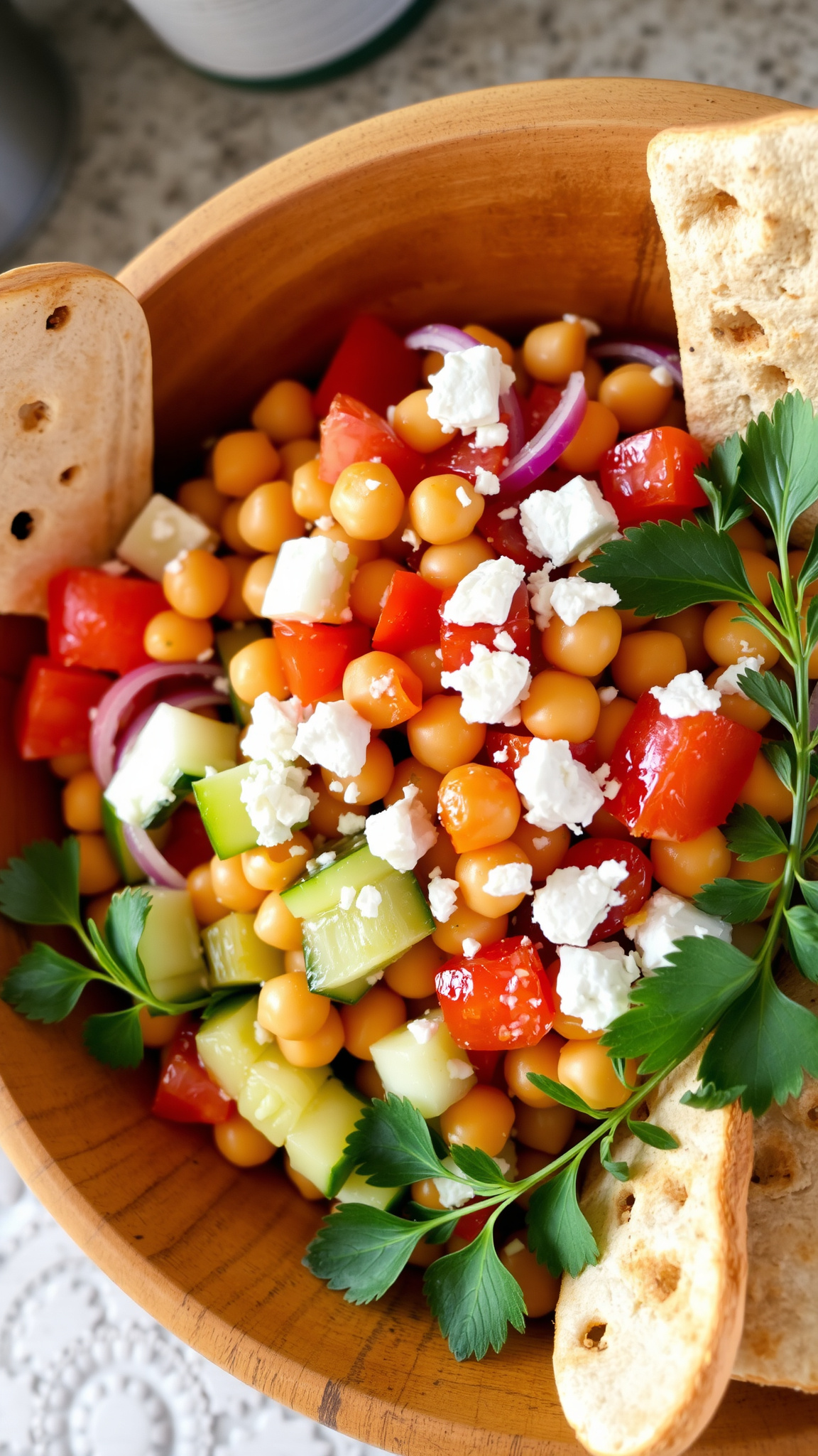 4 Budget-Friendly Mediterranean Meals 4 2. Chickpea and Cucumber Mediterranean Salad