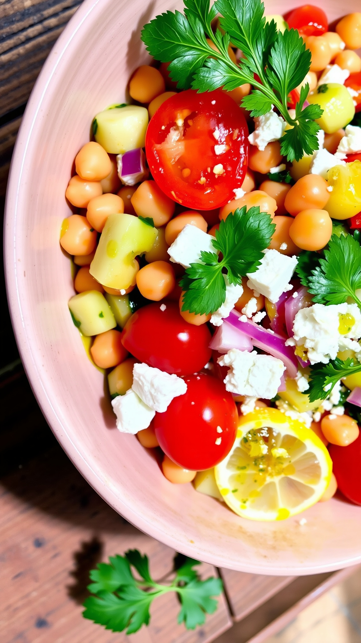 4 Quick Mediterranean Meal Prep Ideas 3 2. Mediterranean Chickpea and Cucumber Salad with Feta