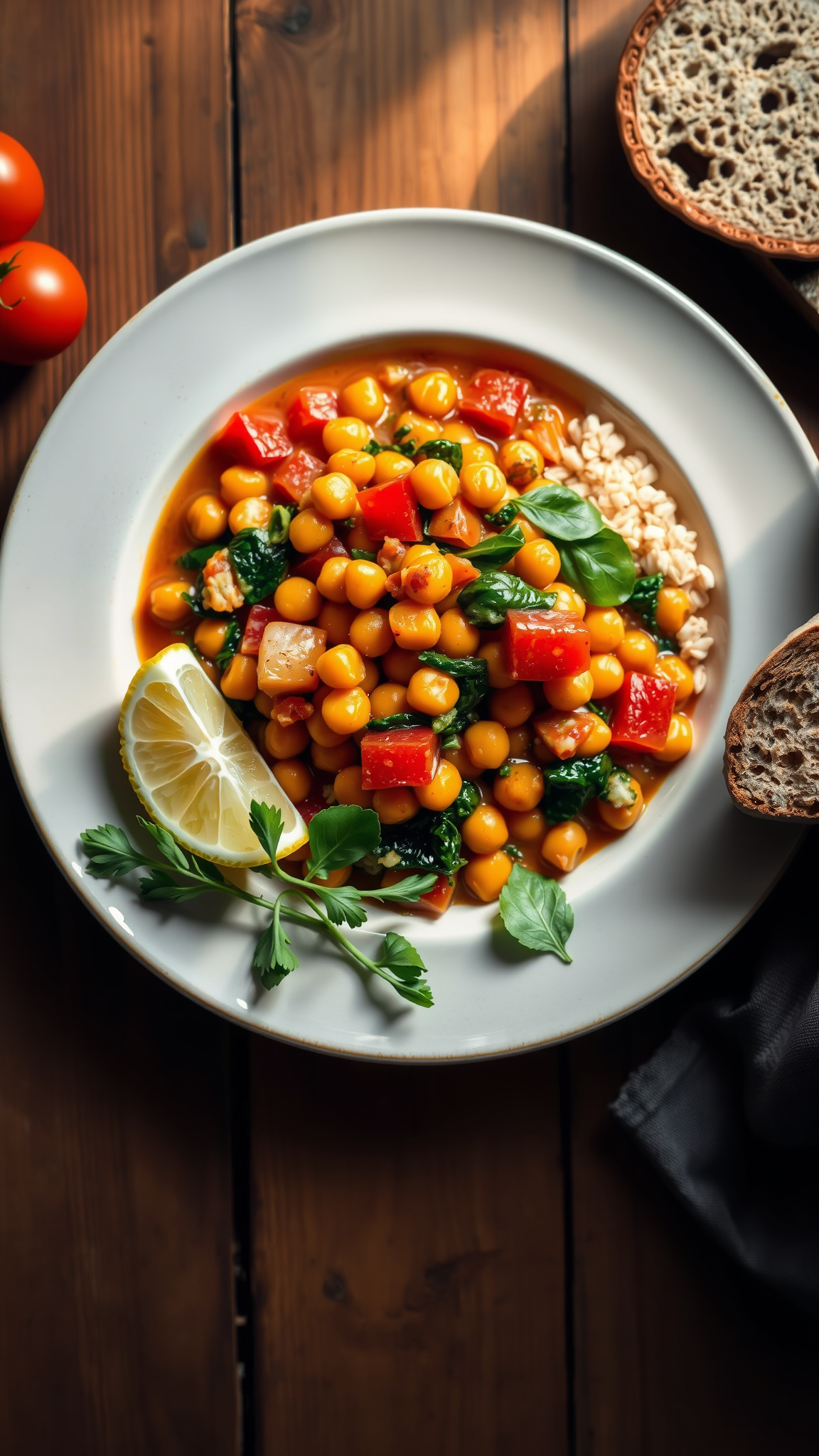 4 Best Mediterranean Dinner Recipes 4 3. Mediterranean Chickpea and Spinach Stew